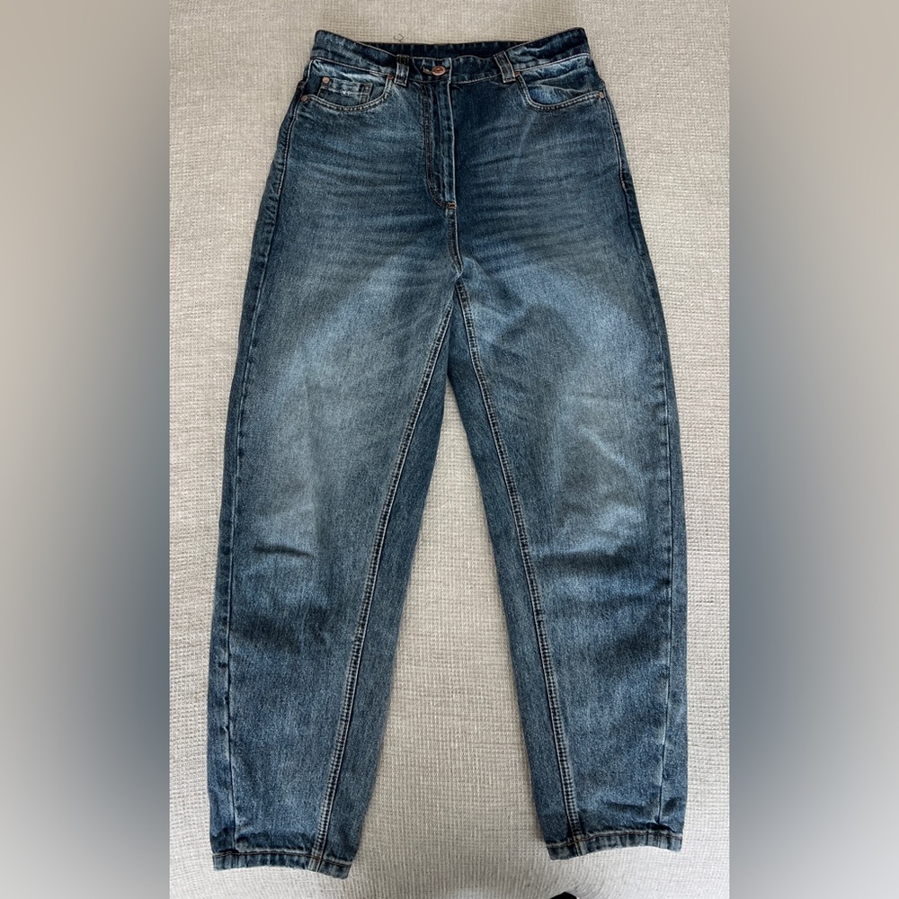 Brunello Cucinelli Tapered High Waist Jeans, 40 IT/4US